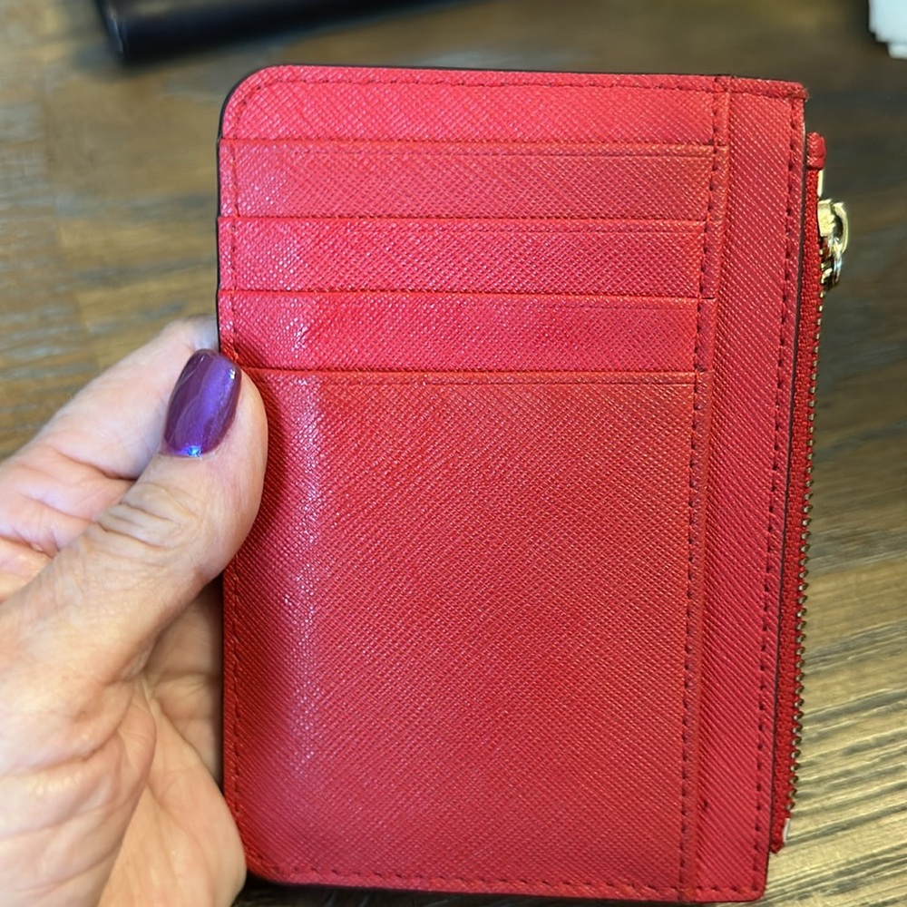 Kate Spade Red Card Keychain & Kate Spade Zip Around Wallet Bundle EUC - Picture 6 of 14